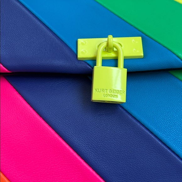 Kurt Geiger London neon leather shoulder bag - Picture 3 of 14